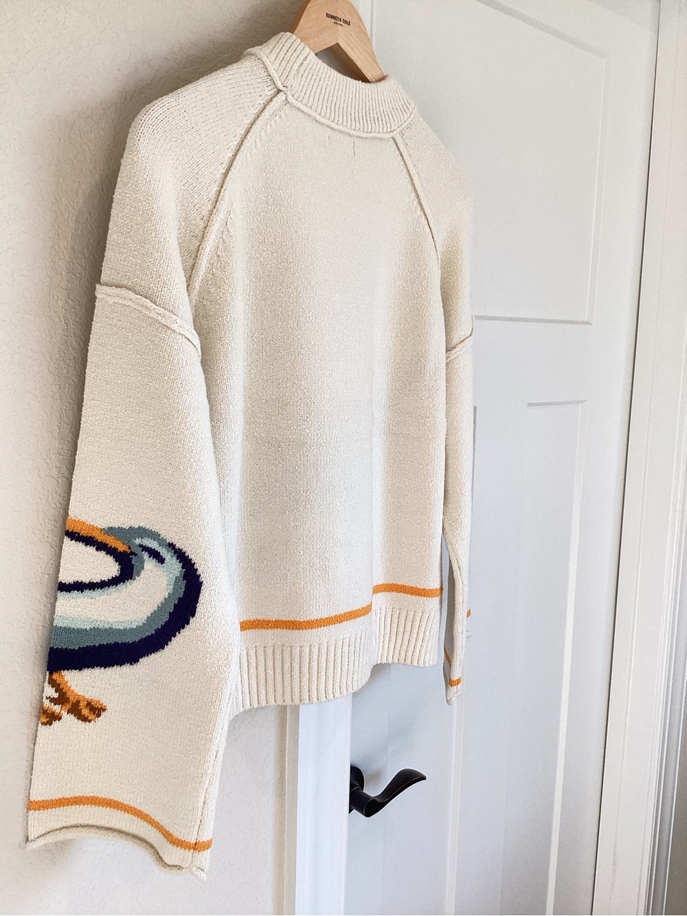🌊Anthropologie Lost Coast Long-Sleeve Crewneck Sweater Pilcro NEW Small - Picture 12 of 15